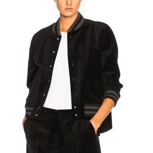 The Great. The Great The Swingy Asymmetric Jacket in Black 100% Cotton